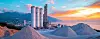 Sunset cement plant, mountain view. Industry
